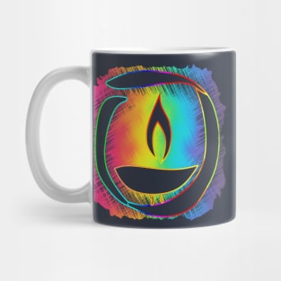 Small Print Rainbow Ribbon Chalice Mug